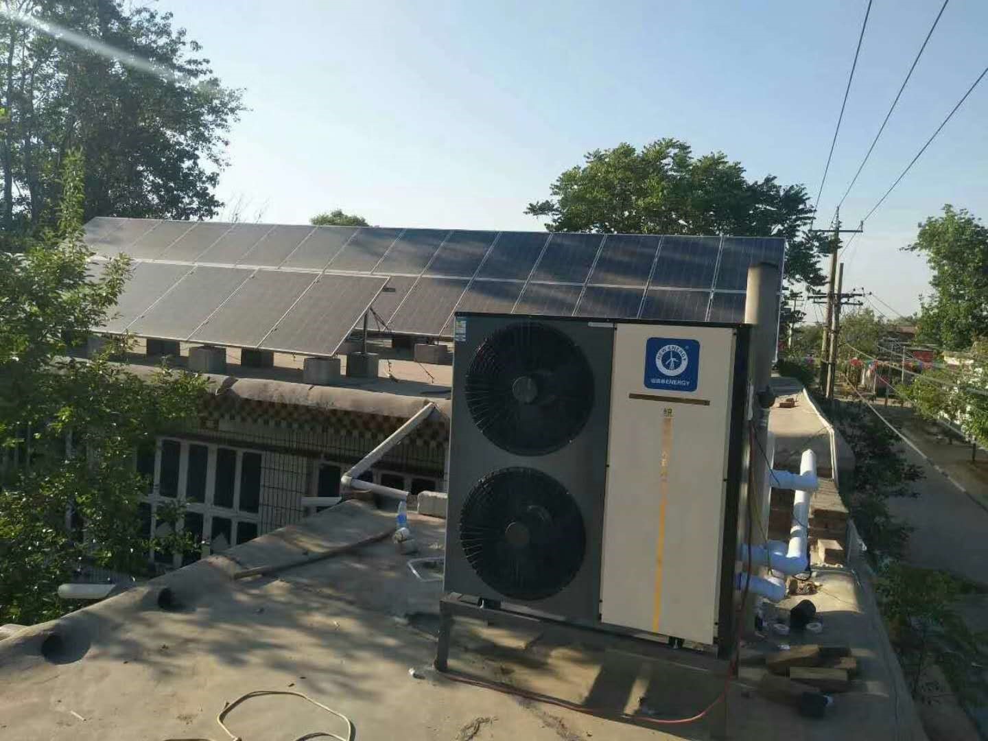 村落空气能热泵取暖